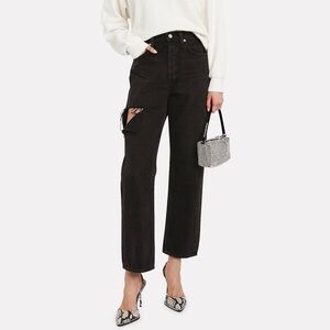 AGOLDE 90’s high-rise straight loose black jeans. 🖤